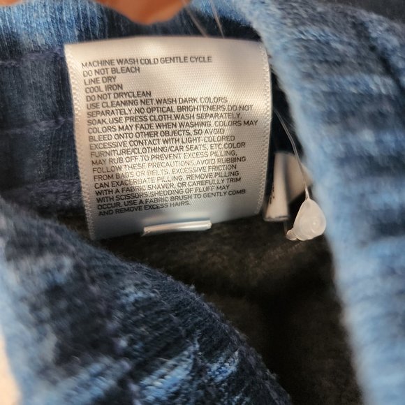 Uniqlo Pile Lined Jersey Pants Denim Blue Sweatpants Jeans - Picture 5 of 7